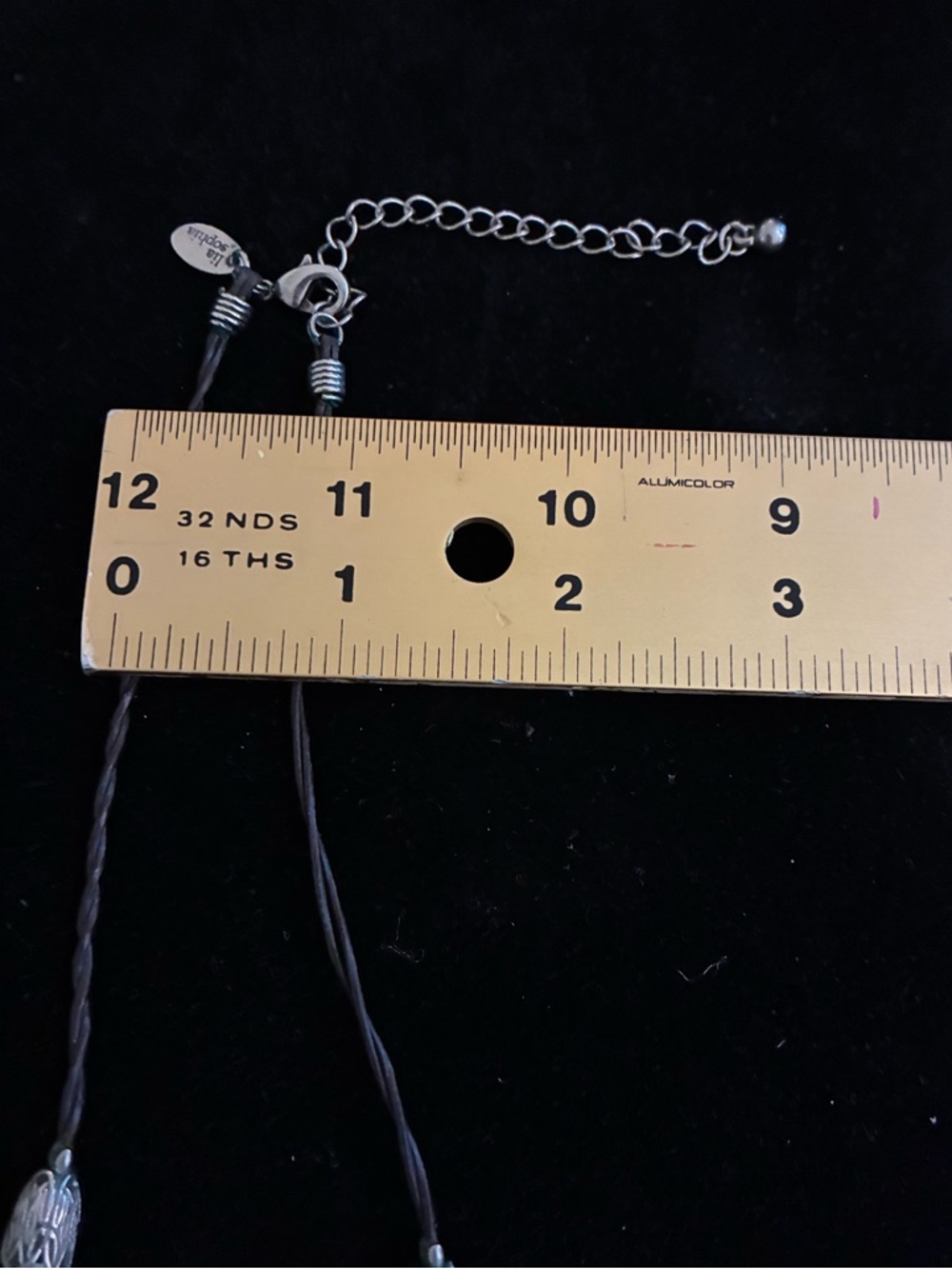 Lia Sophia EUC Necklace Blue
Sodalite Stone Wood Bead
Leather Cord Silver Tone - Picture 12 of 12